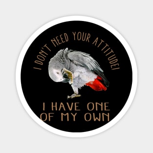 African Grey Love Chic Tee for Parrot Enthusiasts Everywhere Magnet